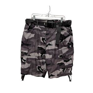 Ecko United Gray Camo Cargo Belt  Pockets  Men's Shorts Size 38